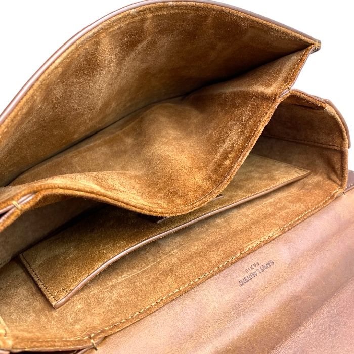 Saint Laurent Paris Belle Chasse Shoulder Bag Shoulder Bag Logo Leather Canvas