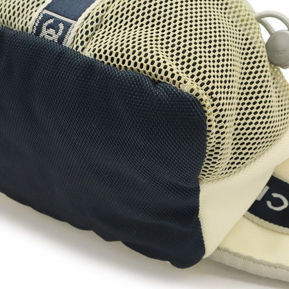 Chanel Sport Line Coco Mark Waist Bag Body Bag 2WAY Handbag Nylon Canvas Navy