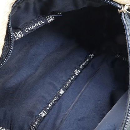 Chanel Sport Line Coco Mark Waist Bag Body Bag 2WAY Handbag Nylon Canvas Navy