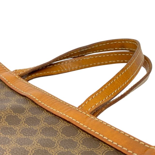 Celine Macadam Pattern Tote Handbag PVC Leather Brown Men Women Unisex Celine