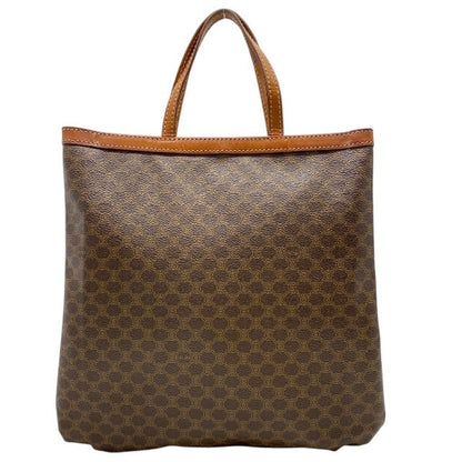 Celine Macadam Pattern Tote Handbag PVC Leather Brown Men Women Unisex Celine