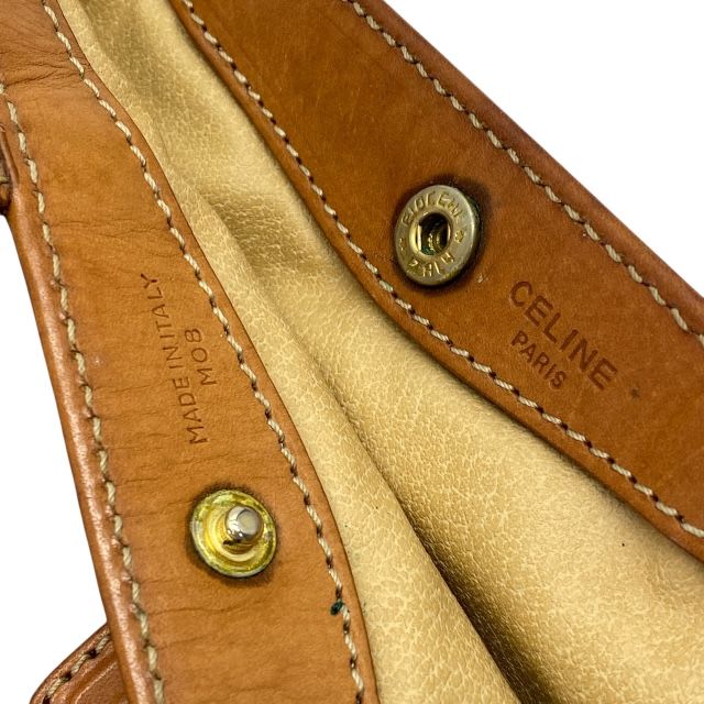 Celine Macadam Pattern Tote Handbag PVC Leather Brown Men Women Unisex Celine