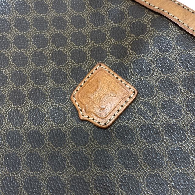 Celine Macadam Pattern Tote Handbag PVC Leather Brown Men Women Unisex Celine