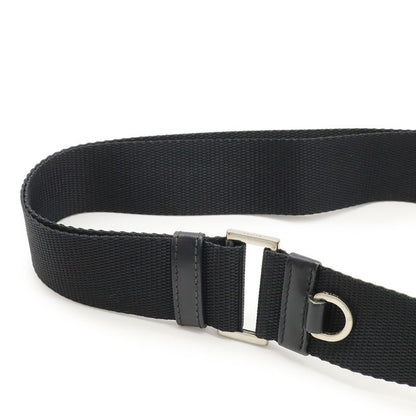 Prada Triangle Logo Shoulder Bag Messenger Bag Crossbody Nylon Leather NERO