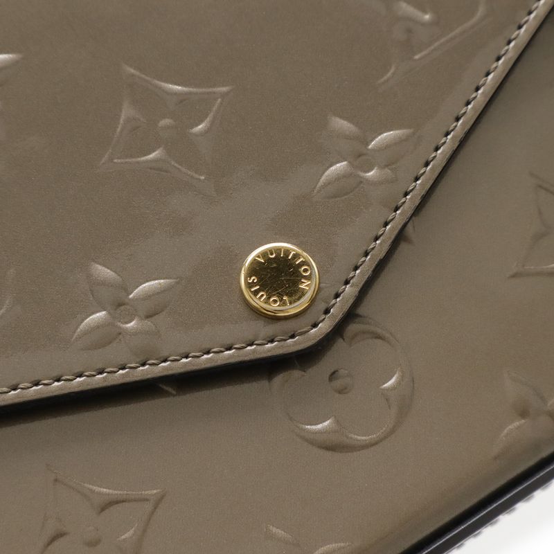 Louis Vuitton Monogram Vernis Pochette Felicie Chain Shoulder Bag 2WAY Clutch