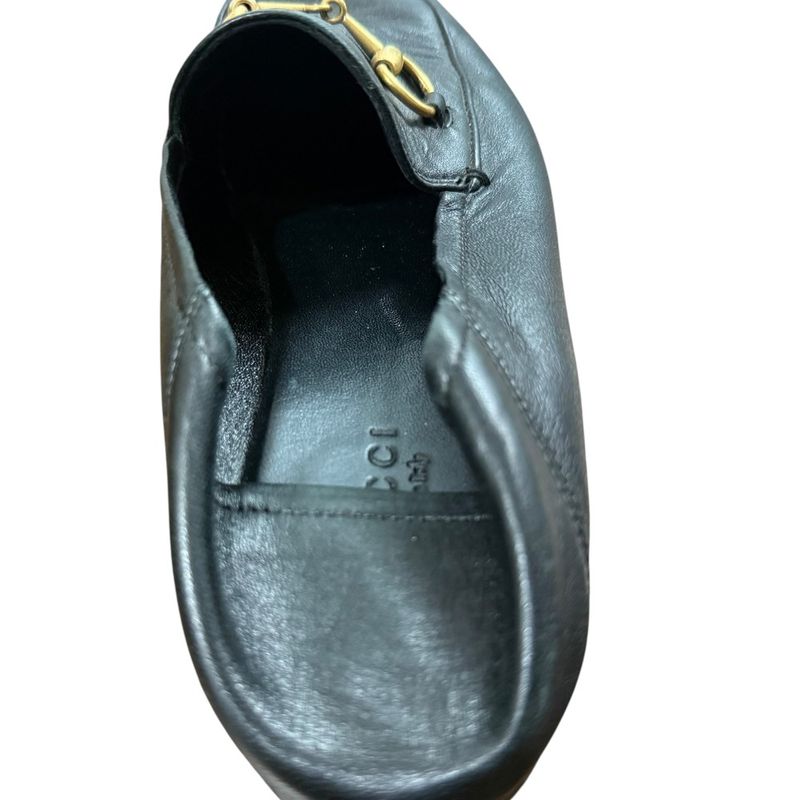 Gucci Leather Brixton Horsebit Loafers Babouche Size 36 1/2 Approx 23.5cm