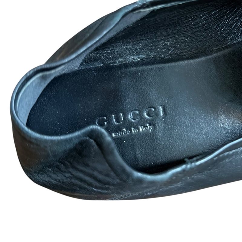 Gucci Leather Brixton Horsebit Loafers Babouche Size 36 1/2 Approx 23.5cm