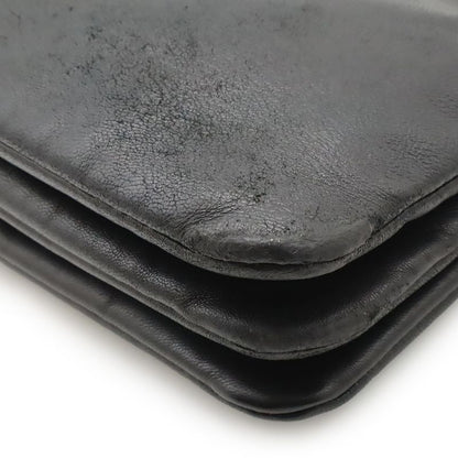 Celine Trio Small Shoulder Bag Shoulder Pouch Pochette Crossbody Leather Black