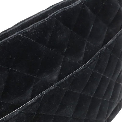 Chanel Matelasse Coco Mark Revival Tote Bag Shoulder Bag Velour Black Gold