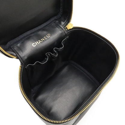 Chanel Coco Mark Vanity Bag Handbag Cosmetic Pouch Cosmetic Pouch Caviar Skin
