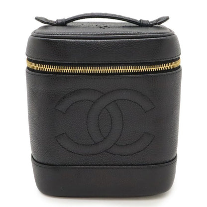 Chanel Coco Mark Vanity Bag Handbag Cosmetic Pouch Cosmetic Pouch Caviar Skin