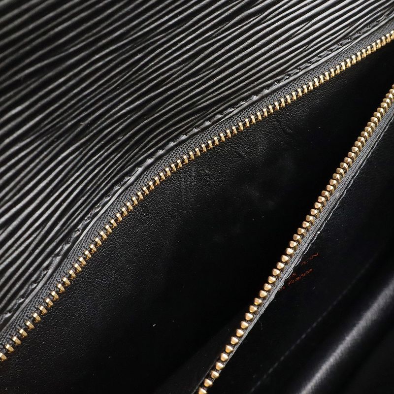 Louis Vuitton Epi Monceau Second Bag Handbag 2way Shoulder Noir Black Gold