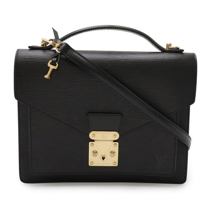 Louis Vuitton Epi Monceau Second Bag Handbag 2way Shoulder Noir Black Gold