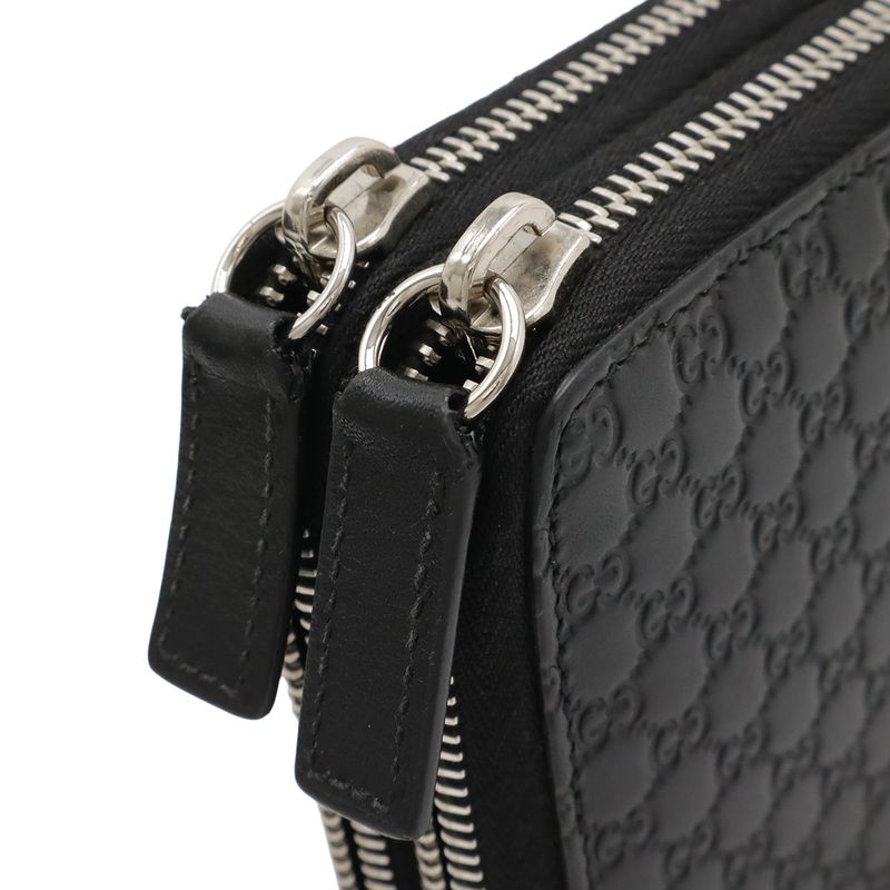 Gucci Micro Guccissima Travel Case Clutch Bag Organizer Long Wallet Leather