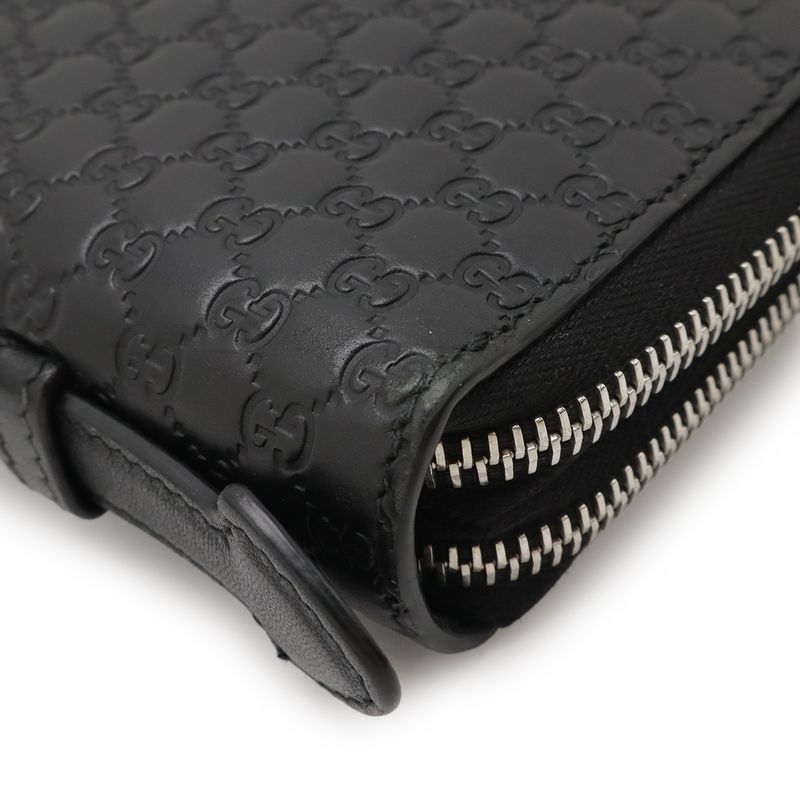 Gucci Micro Guccissima Travel Case Clutch Bag Organizer Long Wallet Leather
