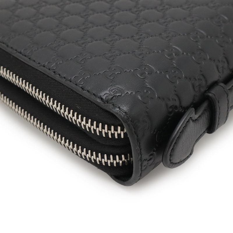 Gucci Micro Guccissima Travel Case Clutch Bag Organizer Long Wallet Leather