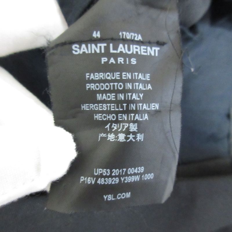 Saint Laurent Paris Sideline Slacks Pants 483929 Size 44 Black Mens Used