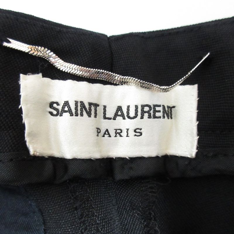 Saint Laurent Paris Sideline Slacks Pants 483929 Size 44 Black Mens Used