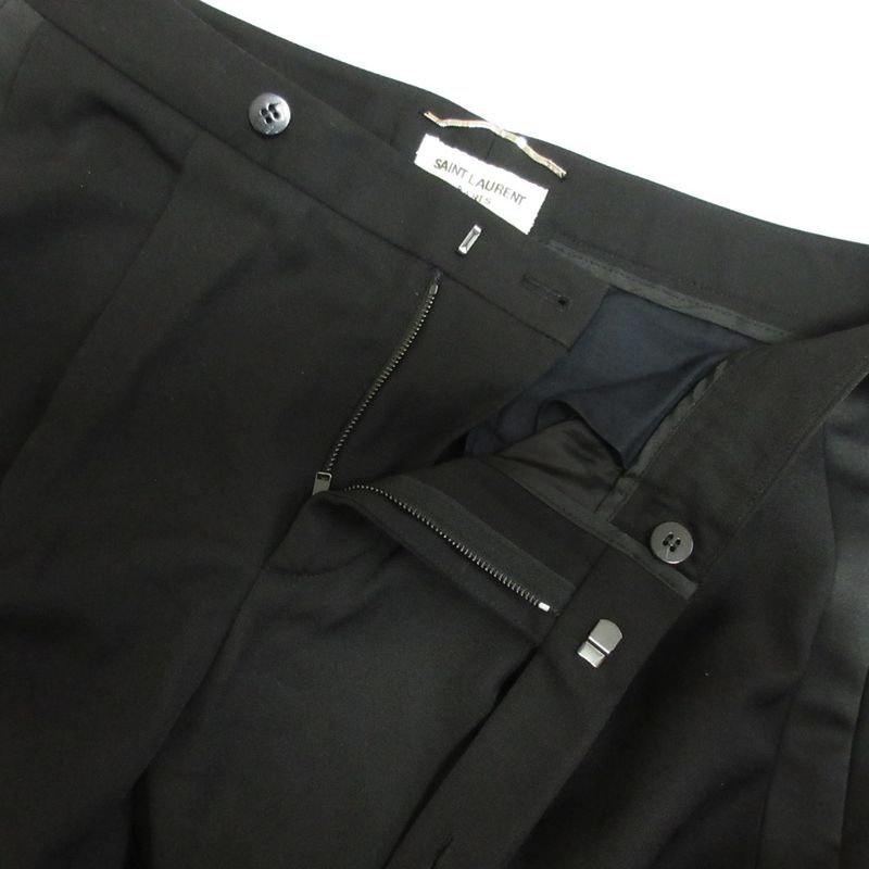Saint Laurent Paris Sideline Slacks Pants 483929 Size 44 Black Mens Used