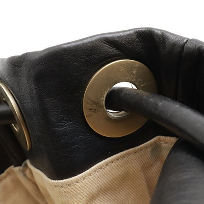 Chanel Camellia Logo Tote Shoulder Bag Shoulder Tote Shoulder Leather Black