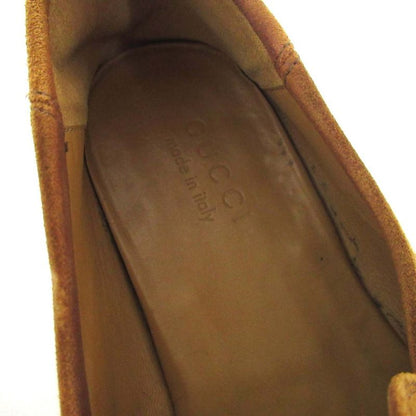 Gucci Brixton Suede Leather Horsebit Loafers 407314 Size 7 26cm (10.24in) Camel