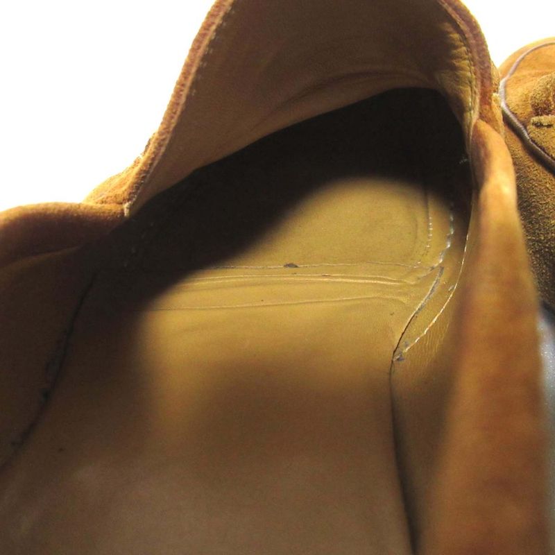 Gucci Brixton Suede Leather Horsebit Loafers 407314 Size 7 26cm (10.24in) Camel