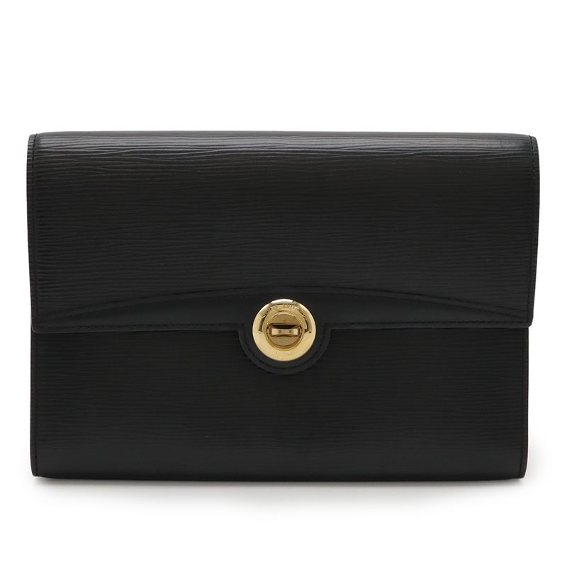 Louis Vuitton Epi Arche Clutch Bag Second Bag Noir Black Lacking Shoulder Strap