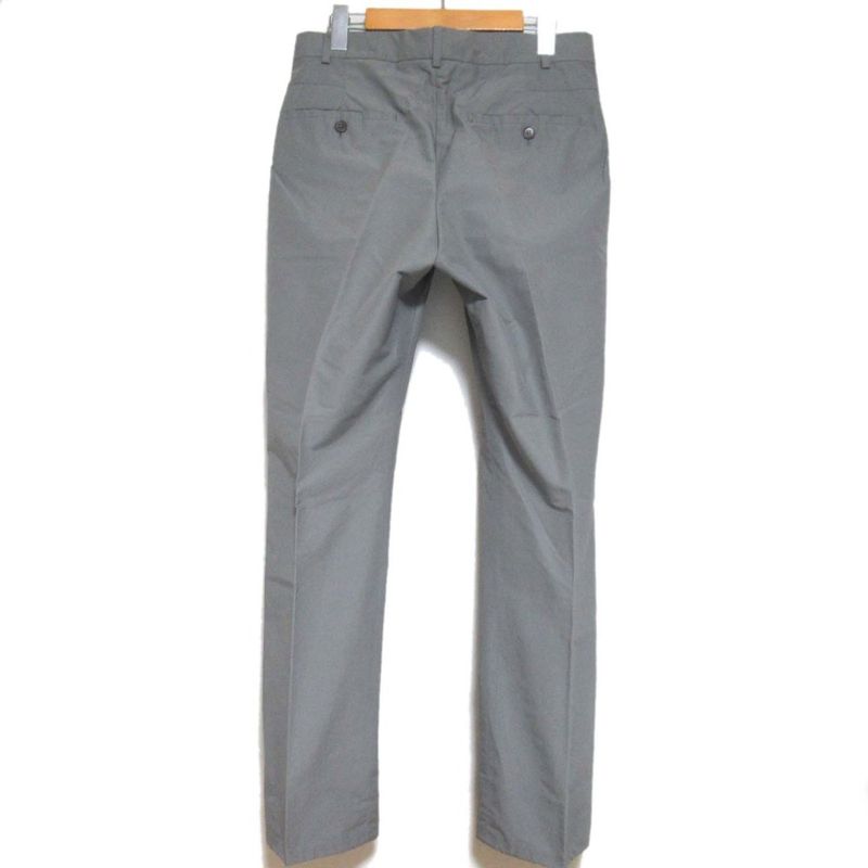 Hermes Cotton and Nylon Center Press Slacks Pants Gray Men's Used