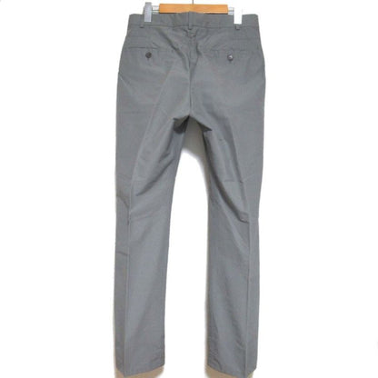 Hermes Cotton and Nylon Center Press Slacks Pants Gray Men's Used