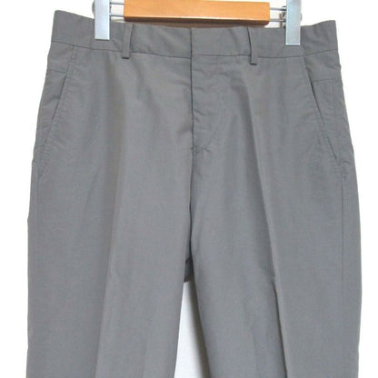 Hermes Cotton and Nylon Center Press Slacks Pants Gray Men's Used