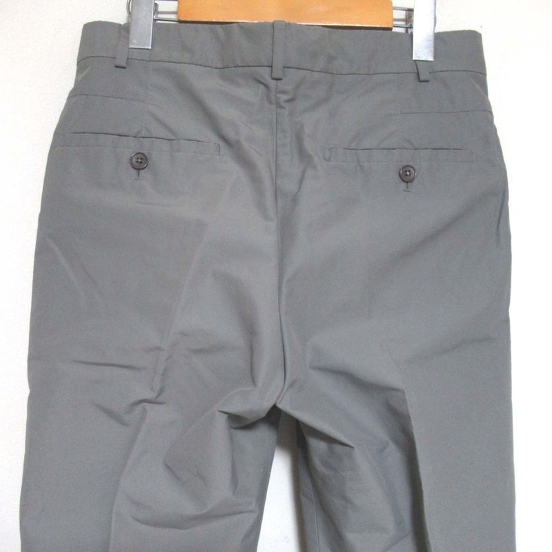 Hermes Cotton and Nylon Center Press Slacks Pants Gray Men's Used