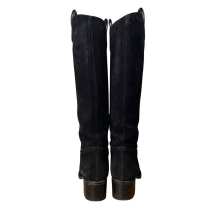 Gucci Suede Long Boots 317031 Size 35 1/2 Approx 22.5cm (8.86in) Black Women's