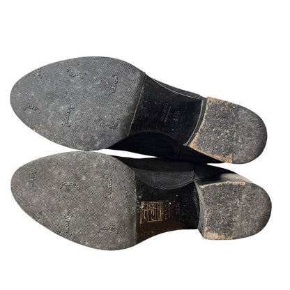 Gucci Suede Long Boots 317031 Size 35 1/2 Approx 22.5cm (8.86in) Black Women's