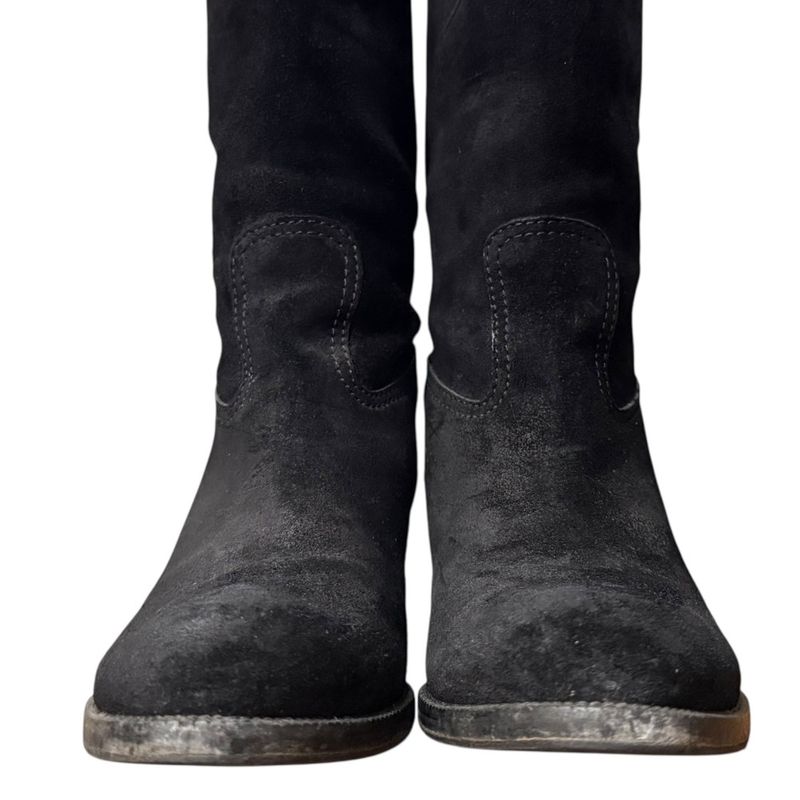 Gucci Suede Long Boots 317031 Size 35 1/2 Approx 22.5cm (8.86in) Black Women's