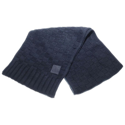 Louis Vuitton Echarpe Helsinki Damier Pattern Cashmere Scarf Stole Black M74421