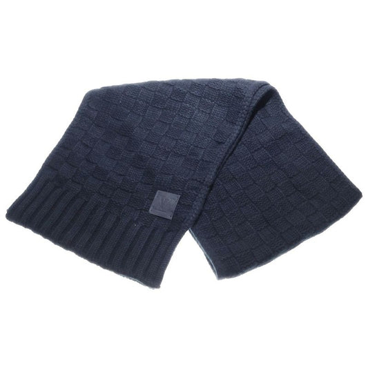Louis Vuitton Echarpe Helsinki Damier Pattern Cashmere Scarf Stole Black M74421