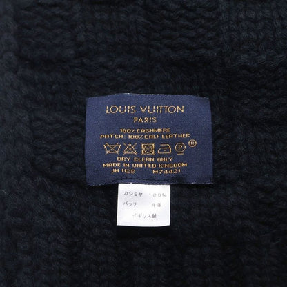 Louis Vuitton Echarpe Helsinki Damier Pattern Cashmere Scarf Stole Black M74421