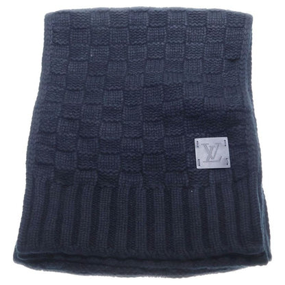 Louis Vuitton Echarpe Helsinki Damier Pattern Cashmere Scarf Stole Black M74421