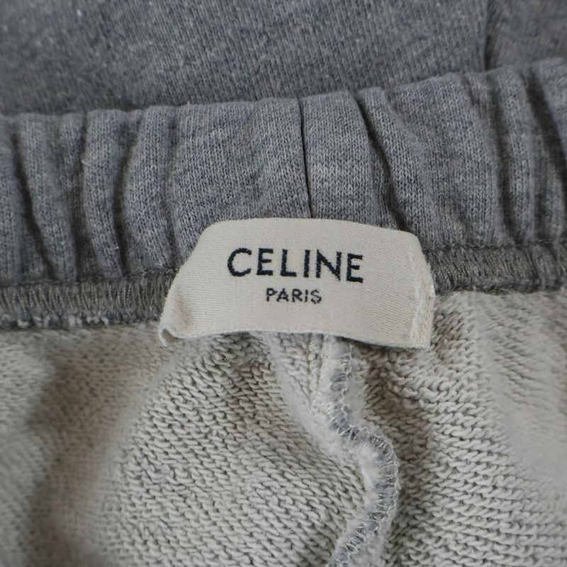 Celine Front Logo Embroidery Shorts Grey 22063670q 09GB