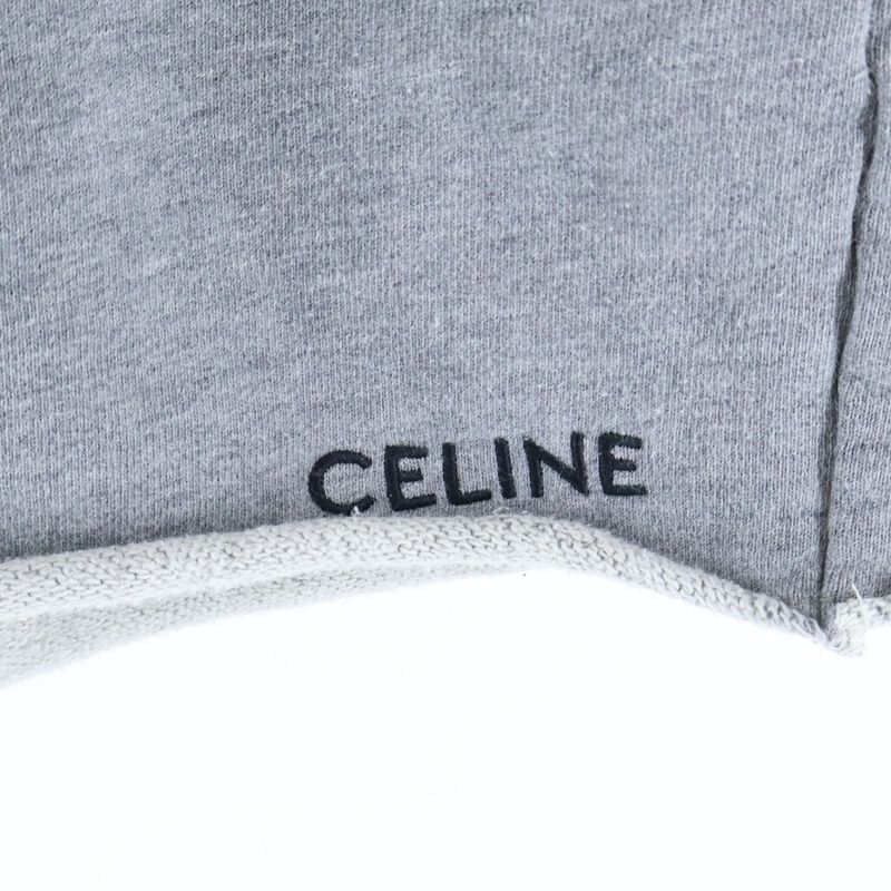 Celine Front Logo Embroidery Shorts Grey 22063670q 09GB