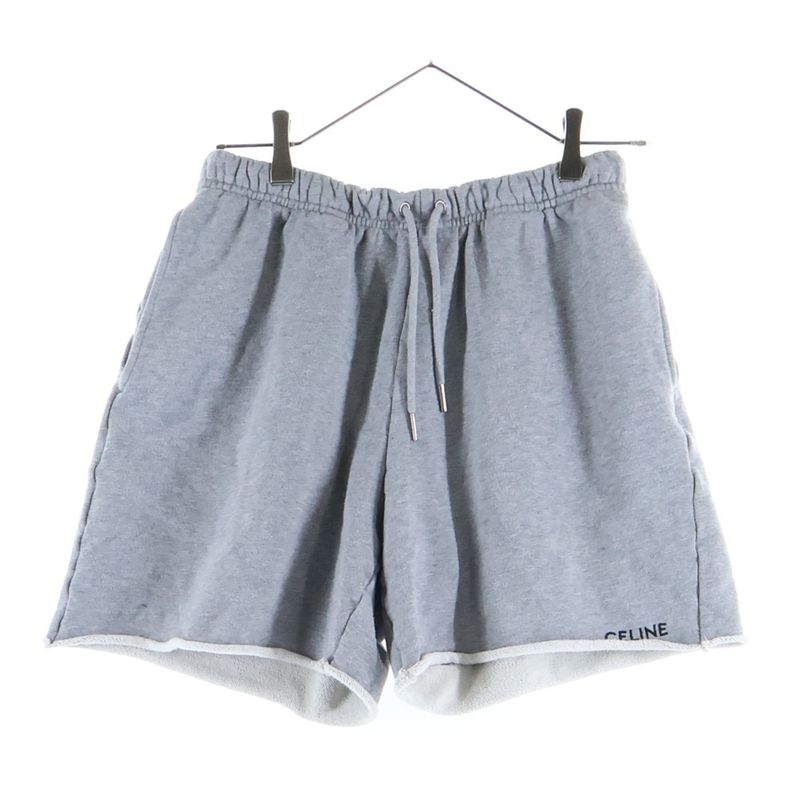 Celine Front Logo Embroidery Shorts Grey 22063670q 09GB