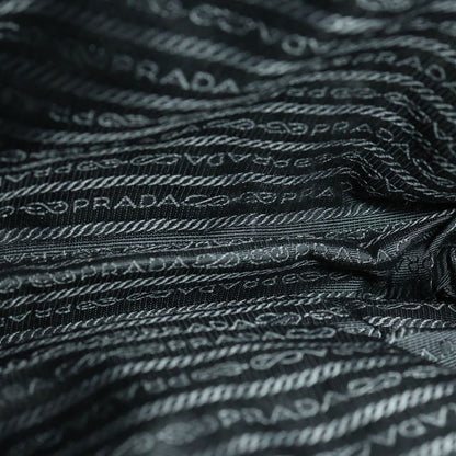 Prada Tessuto Tote Handbag Black Nylon And Leather Silver Hardware