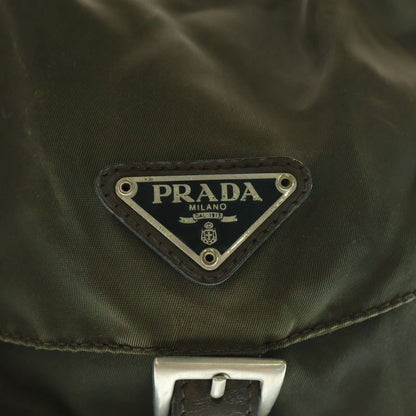 Prada Nylon Backpack Sac Backpack Shoulder Bag Green Khaki Tessuto