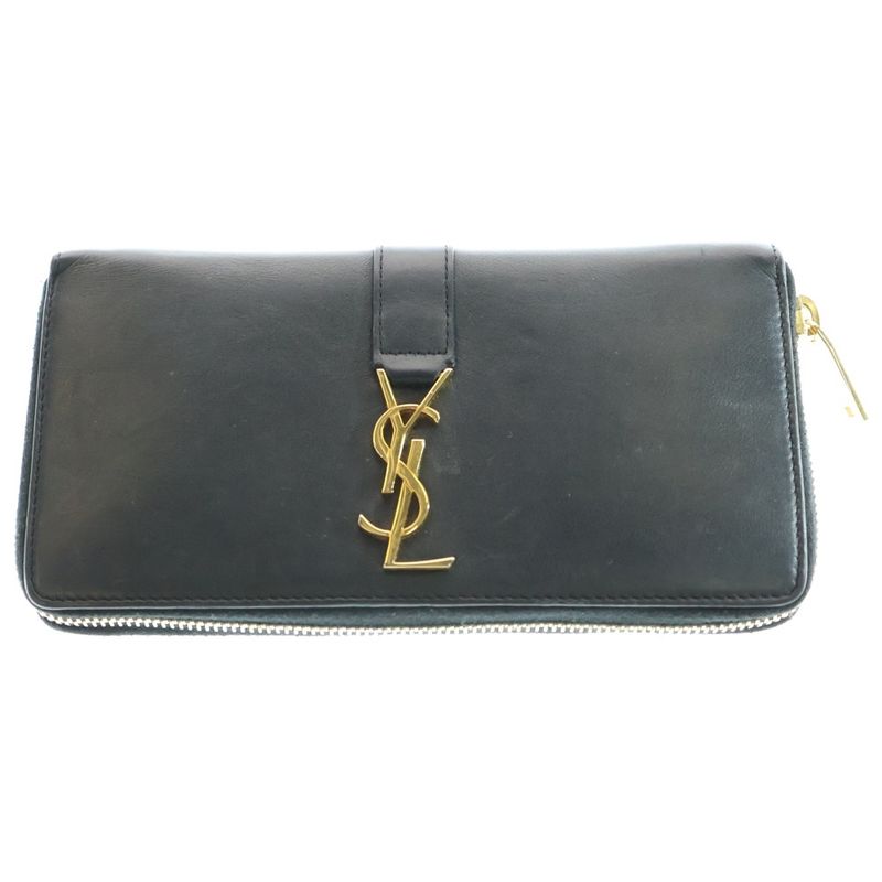 Saint Laurent Paris Cassandra Round Zipper Leather Long Wallet Long Wallet