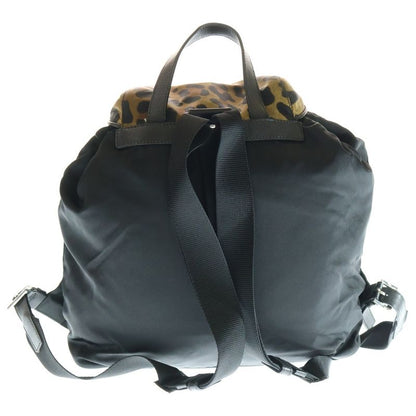 Prada Backpack Sac Backpack Leopard Black Tessuto Nylon 1bz811