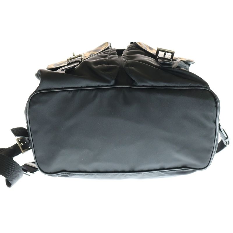 Prada Backpack Sac Backpack Leopard Black Tessuto Nylon 1bz811