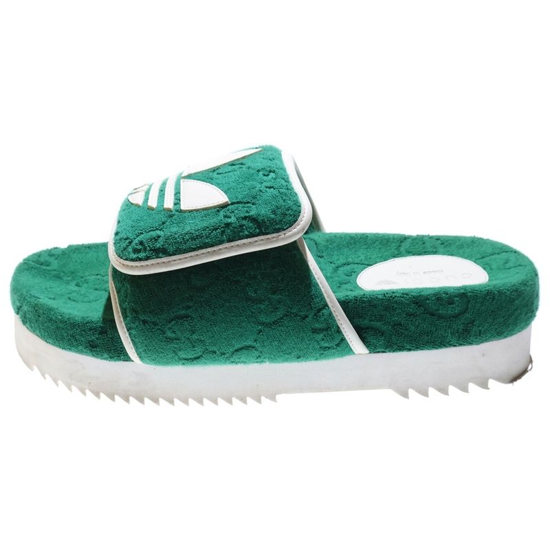 Gucci × Adidas Pile Platform Sandals Green 702412