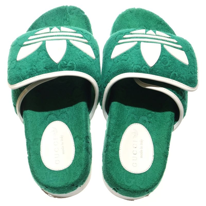 Gucci × Adidas Pile Platform Sandals Green 702412