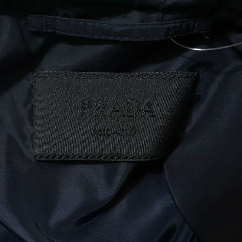 Prada 24SS Triangle Plate Nylon Zip Up Blouson Jacket Black Sgn521 R191 1060