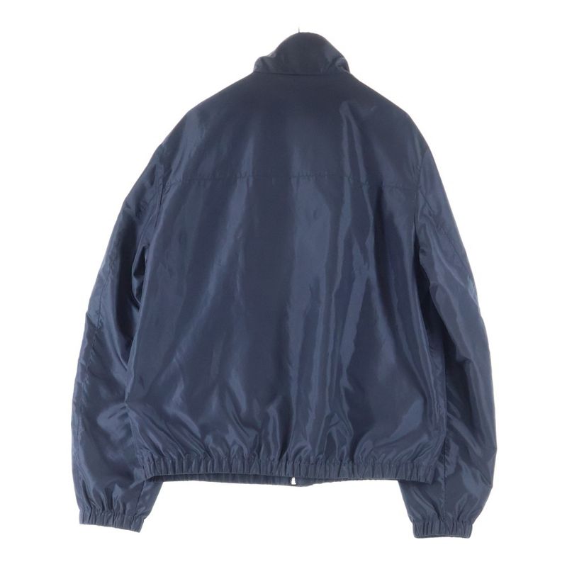 Prada 24SS Triangle Plate Nylon Zip Up Blouson Jacket Black Sgn521 R191 1060